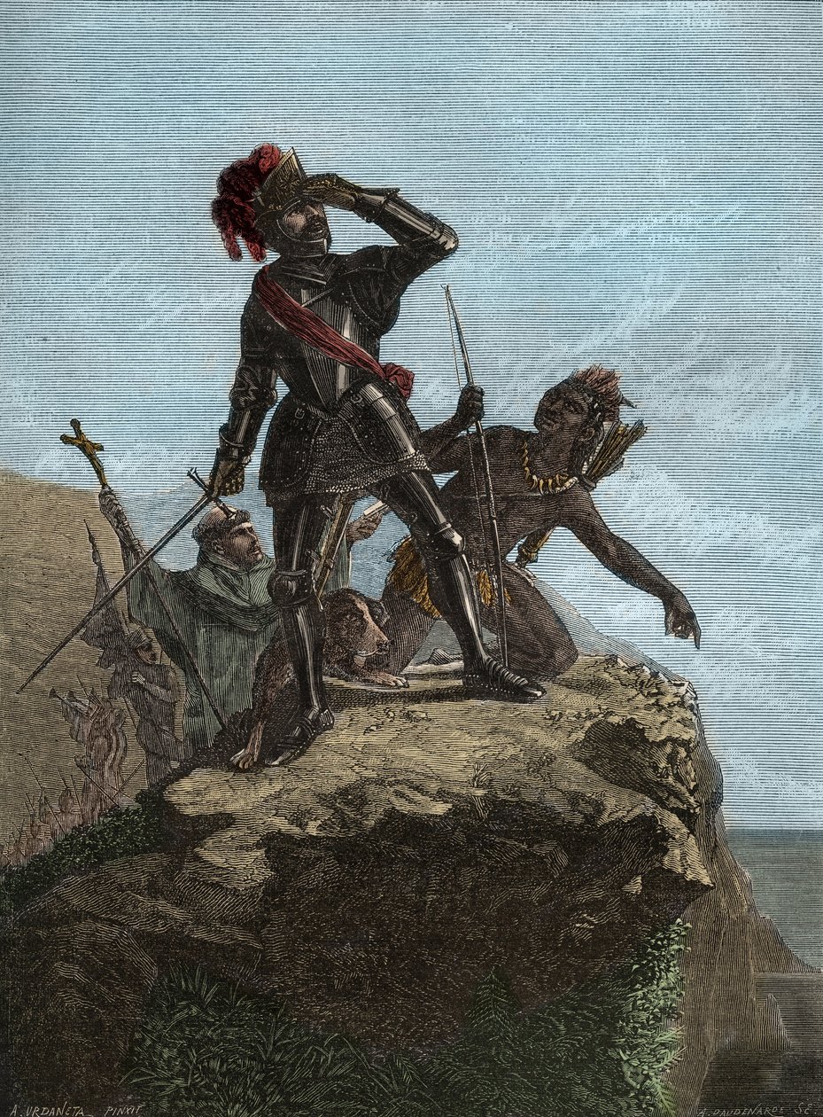 VASCO NUNEZ de BALBOA (1475-1519) - スペインの探検家 - バルボアは1513年に太平洋を発見した - Conquete de l