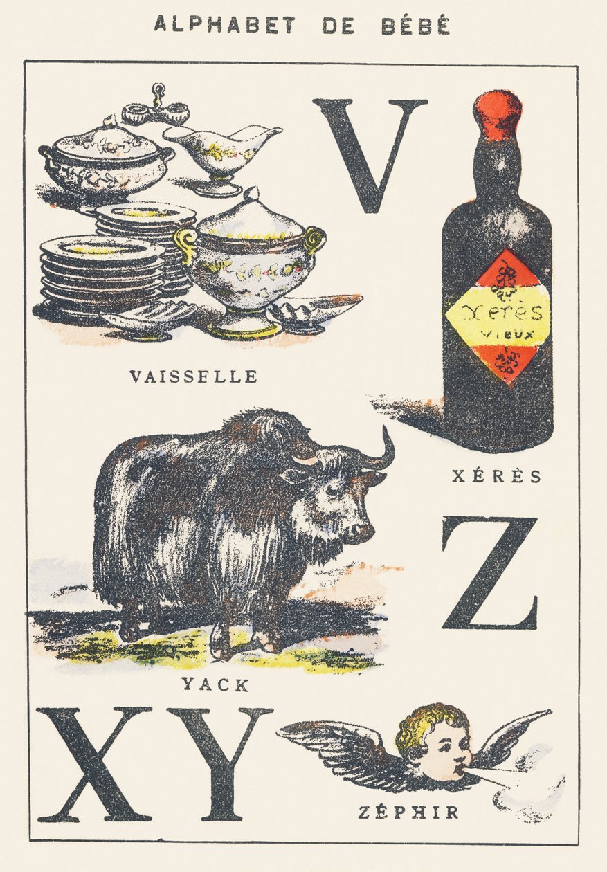VXYZ：皿、ゼレス、ヤク、ゼファー 作： 無名の画家