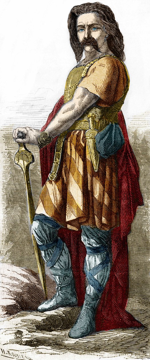 Vercingetorix（前72～46年頃）、ガリアの族長。 作： 無名の画家