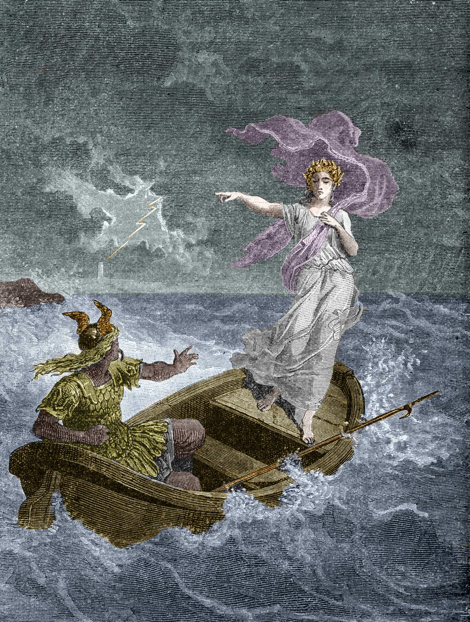VercingetorixとDruidesse。Histoire de la magic du Monde supernaturel et de la Fatalite a travers les temps et les peuples", Furne Jouvet et Cie editeurs (1880)に掲載されています。 作： 無名の画家