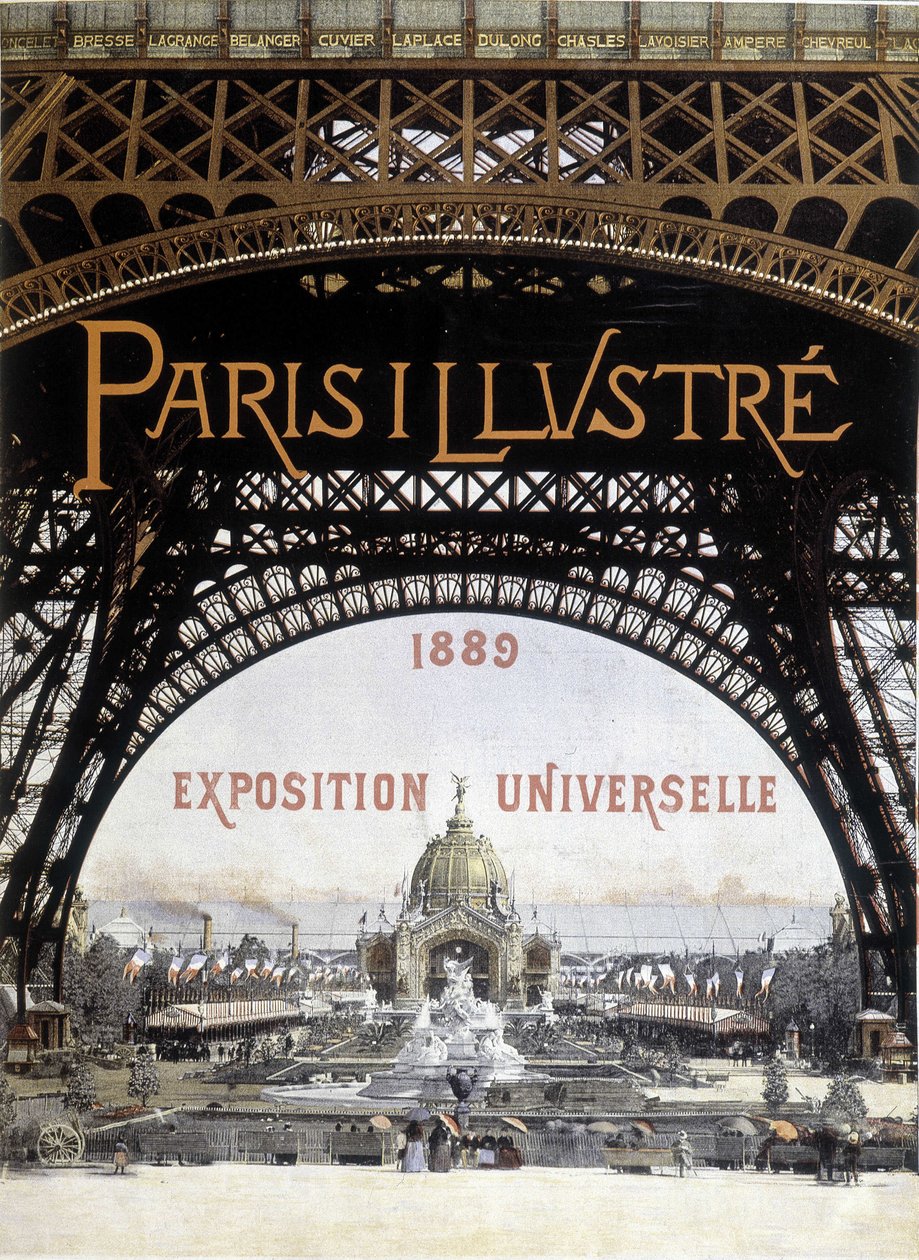 1889年にパリで開催された「パリ・イラストレーション」の世界展。 作： 無名の画家