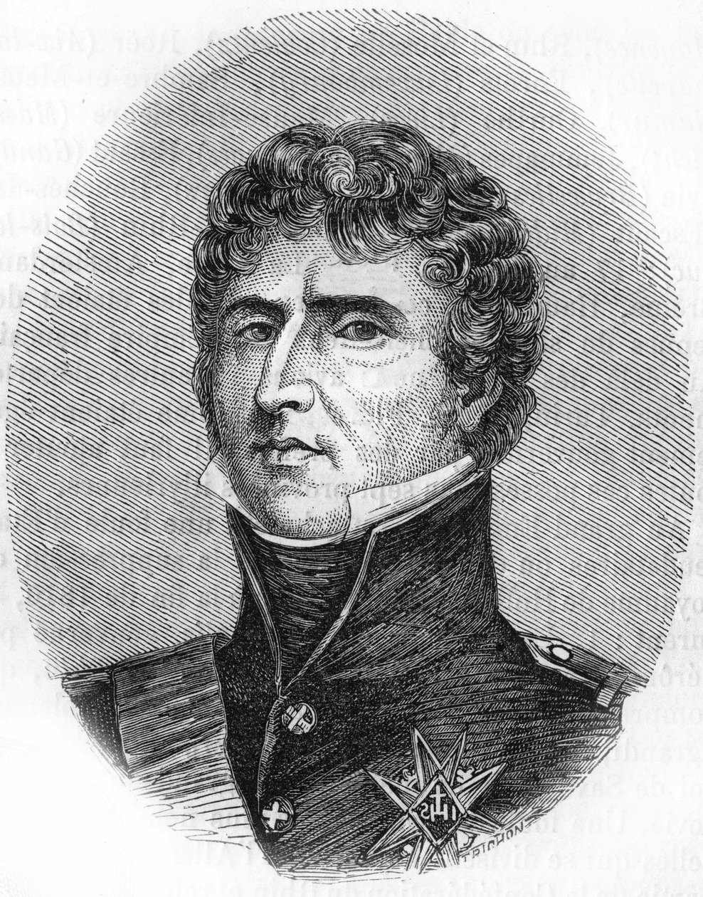肖像画 シャルル・ジョン・バプティスト・ベルナドット（1763-1844）、フランス元帥、スウェーデン・ノルウェー国王シャルル14世。 作： 無名の画家