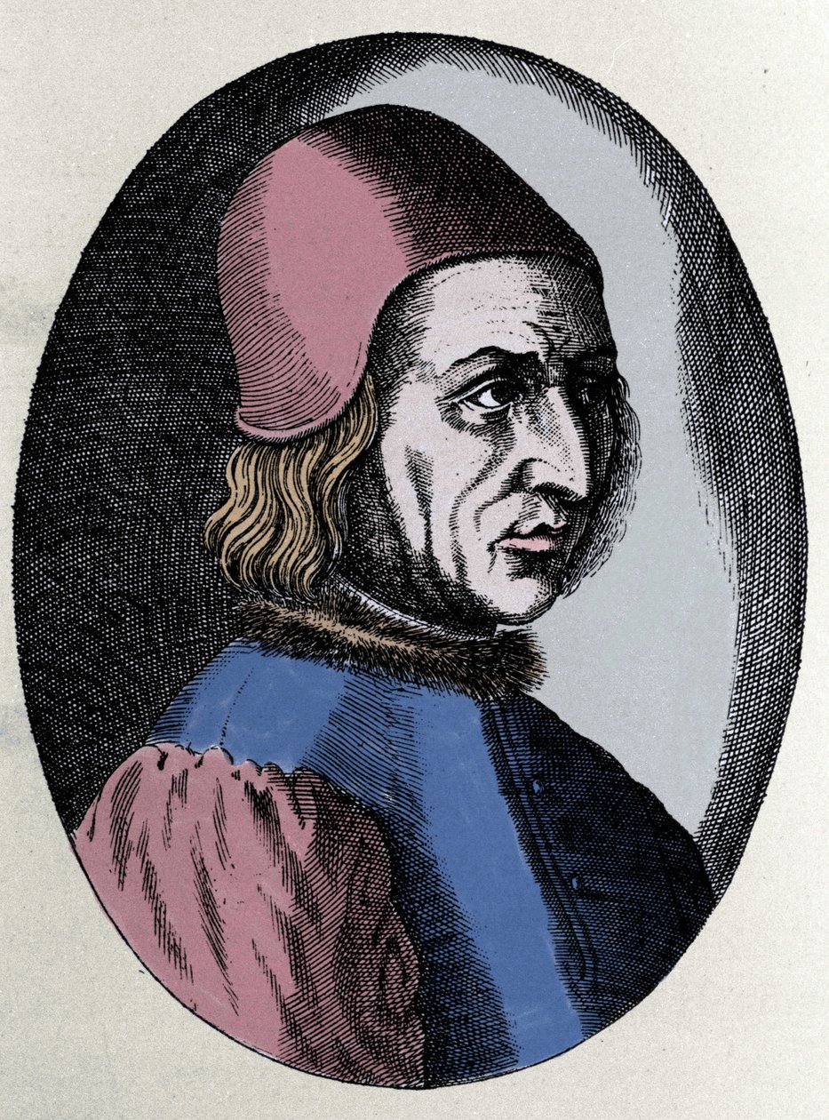 アンジェロ・ポリツィアーノ（警察官）の肖像 イタリアの人文主義者 14541494年 フィリッポ・ガッリの「Virorum Doctorum