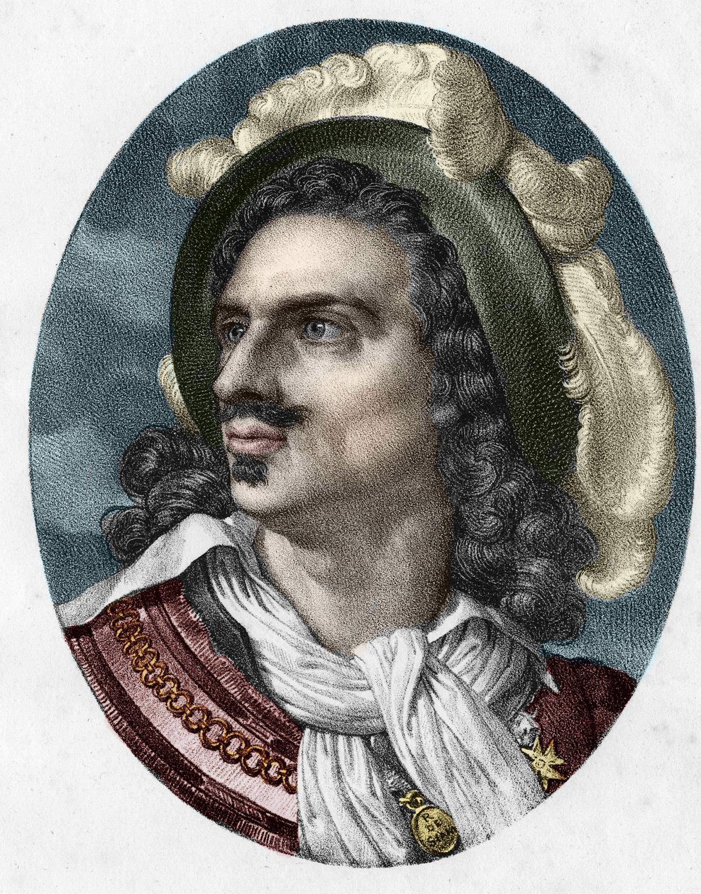クロード・フォルバン（騎士、当時のフォルバン伯爵）の肖像。フランスのウィングリーダー（1656年から1733年）。 作： 無名の画家