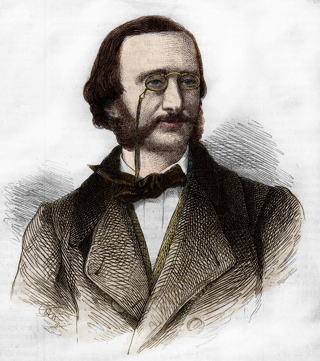 ジャック・オッフェンバック（1819-1880）の肖像画。 作： 無名の画家