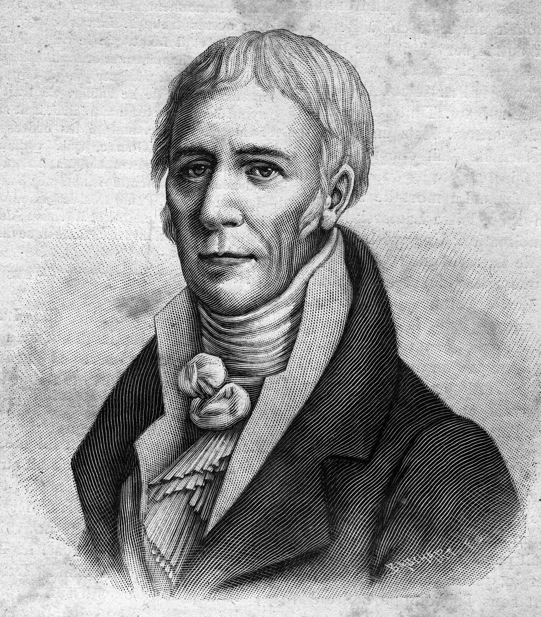 ジャン・バティスト・ラマルク（1744-1829）の肖像。- 19世紀後半の「Les Contemporains」誌に掲載。 作： 無名の画家