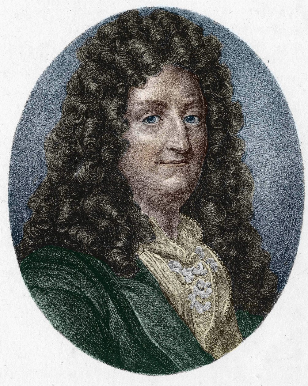 フランスの悲劇詩人、ジャン・ラシーヌ（1639-1699）の肖像。