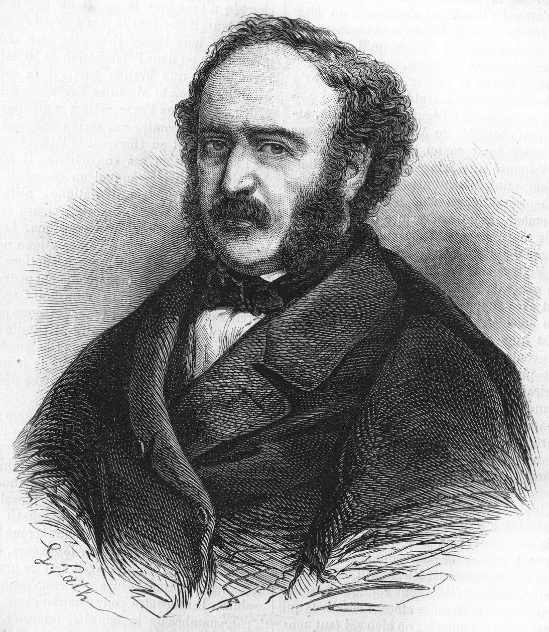 フランスの政治家、ジュール・シモン（1814-1896）の肖像。 作： 無名の画家