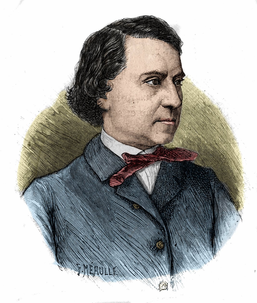 フランスの政治家・歴史家であるルイ・ブラン（1811-1882）の肖像。 作： 無名の画家