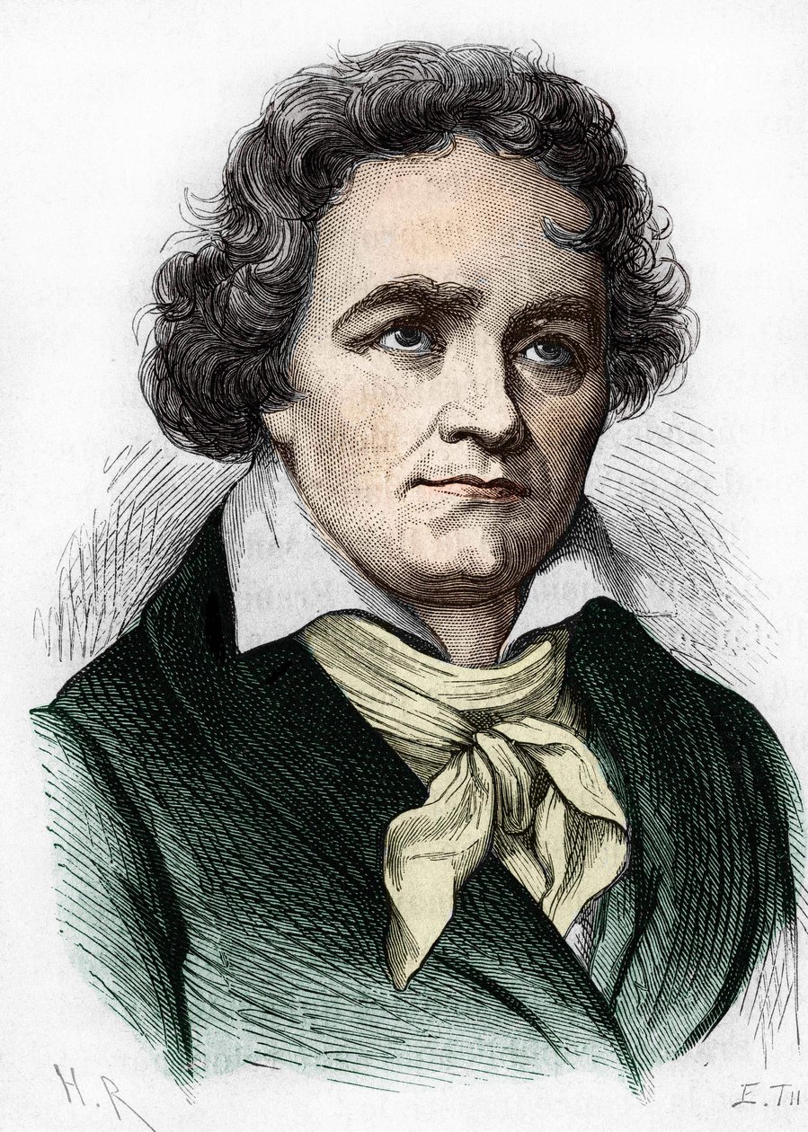 ルートヴィヒ・ヴァン・ベートーヴェンの肖像。ドイツの作曲家（1770年〜1827年）。 作： 無名の画家