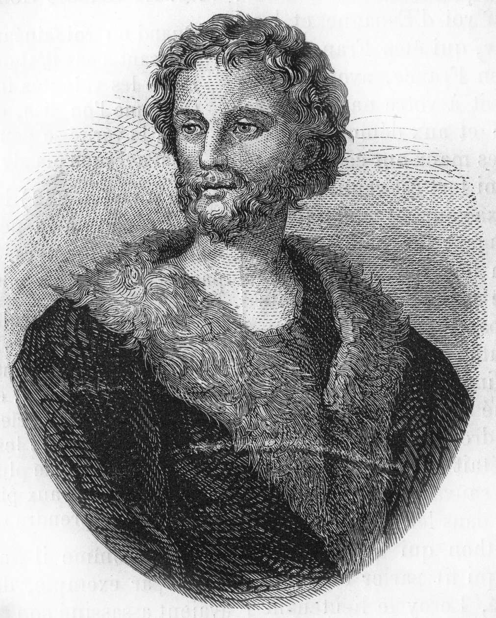マチュラン・レニエの肖像。フランスの詩人（1573年～1613年） 1866年のエングレーヴィング。 作： 無名の画家