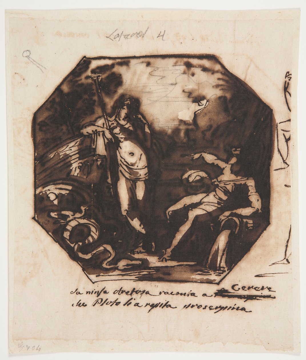 プロセルピナのレイプについて語られるセレス（1812年）。 作： 無名の画家