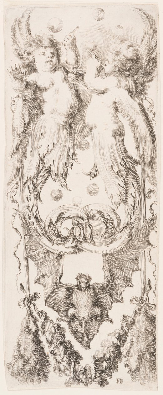 版画《装飾品またはグロテスク（グロテスク装飾品）》1653年頃 作： 無名の画家