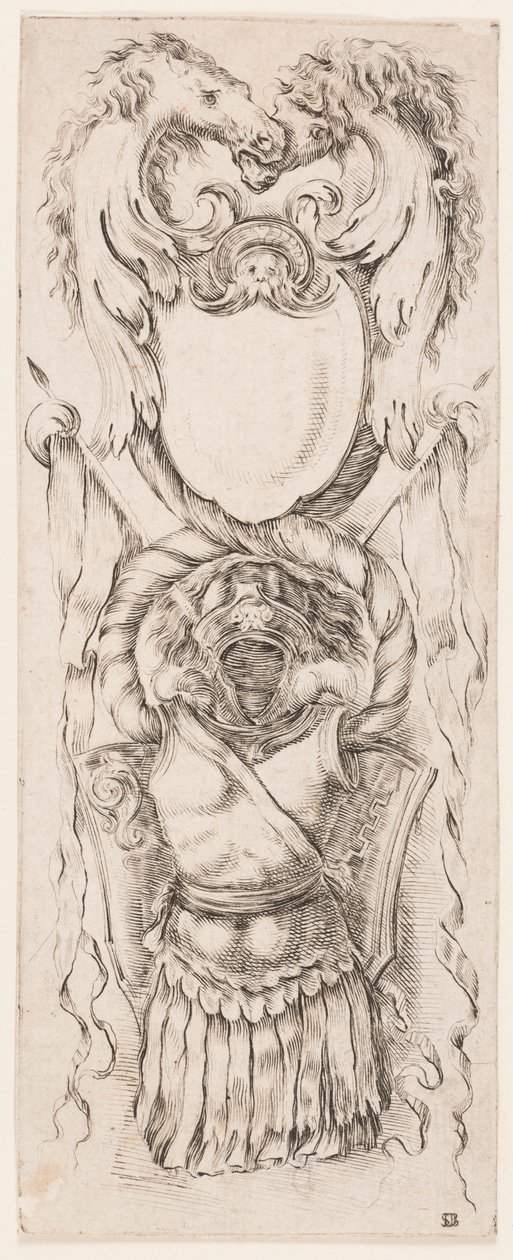 版画《装飾品またはグロテスク（グロテスク装飾品）》1653年頃 作： 無名の画家