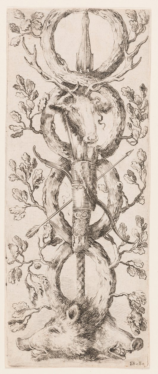 版画《装飾品またはグロテスク（グロテスク装飾品）》1653年頃 作： 無名の画家