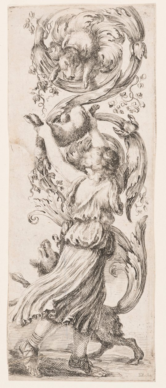 版画《装飾品またはグロテスク（グロテスク装飾品）》1653年頃 作： 無名の画家