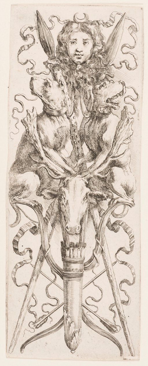 版画《装飾品またはグロテスク（グロテスク装飾品）》1653年頃 作： 無名の画家