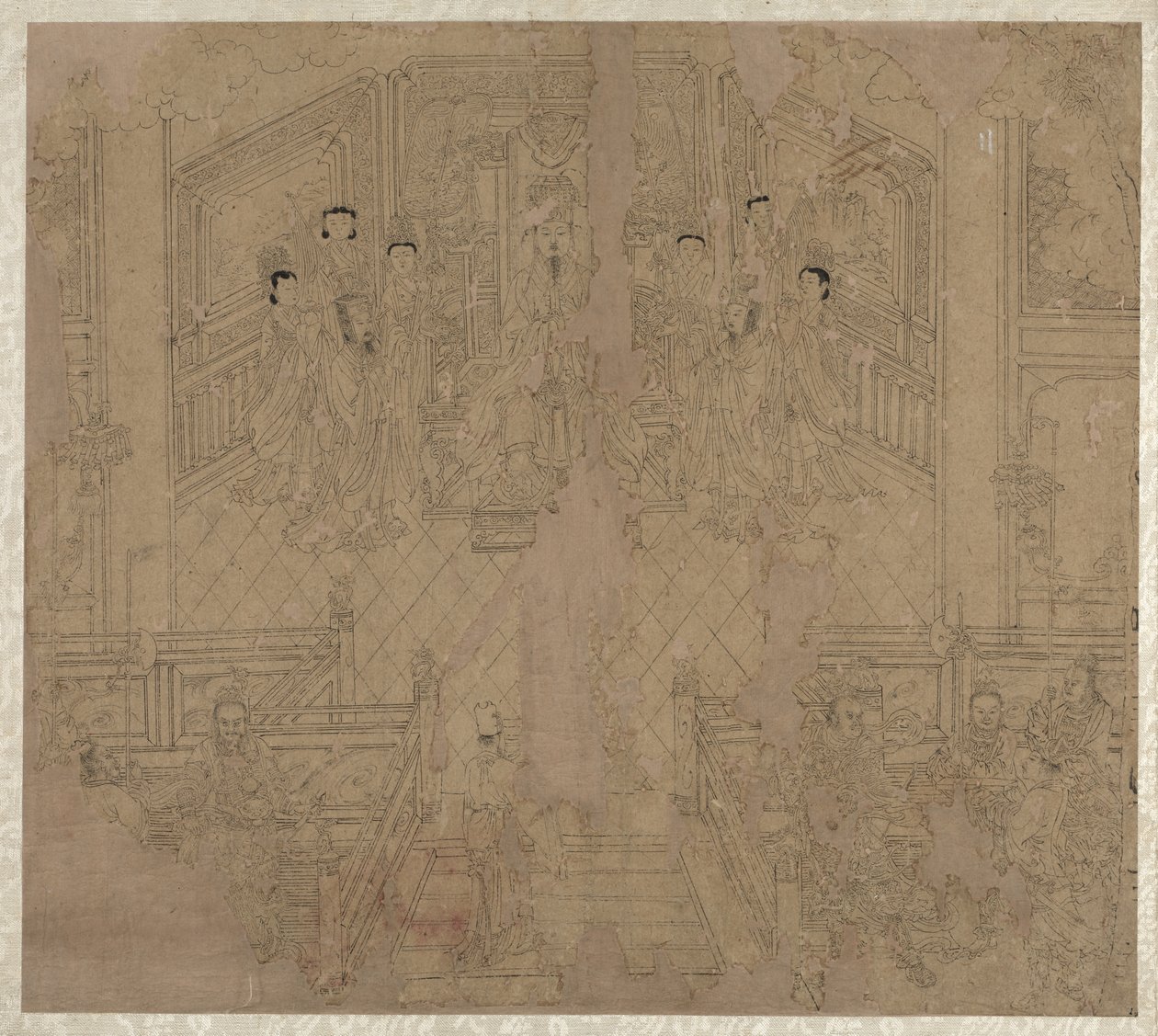 道教主題帖 道教神々の行列 葉 2 作： 無名の画家