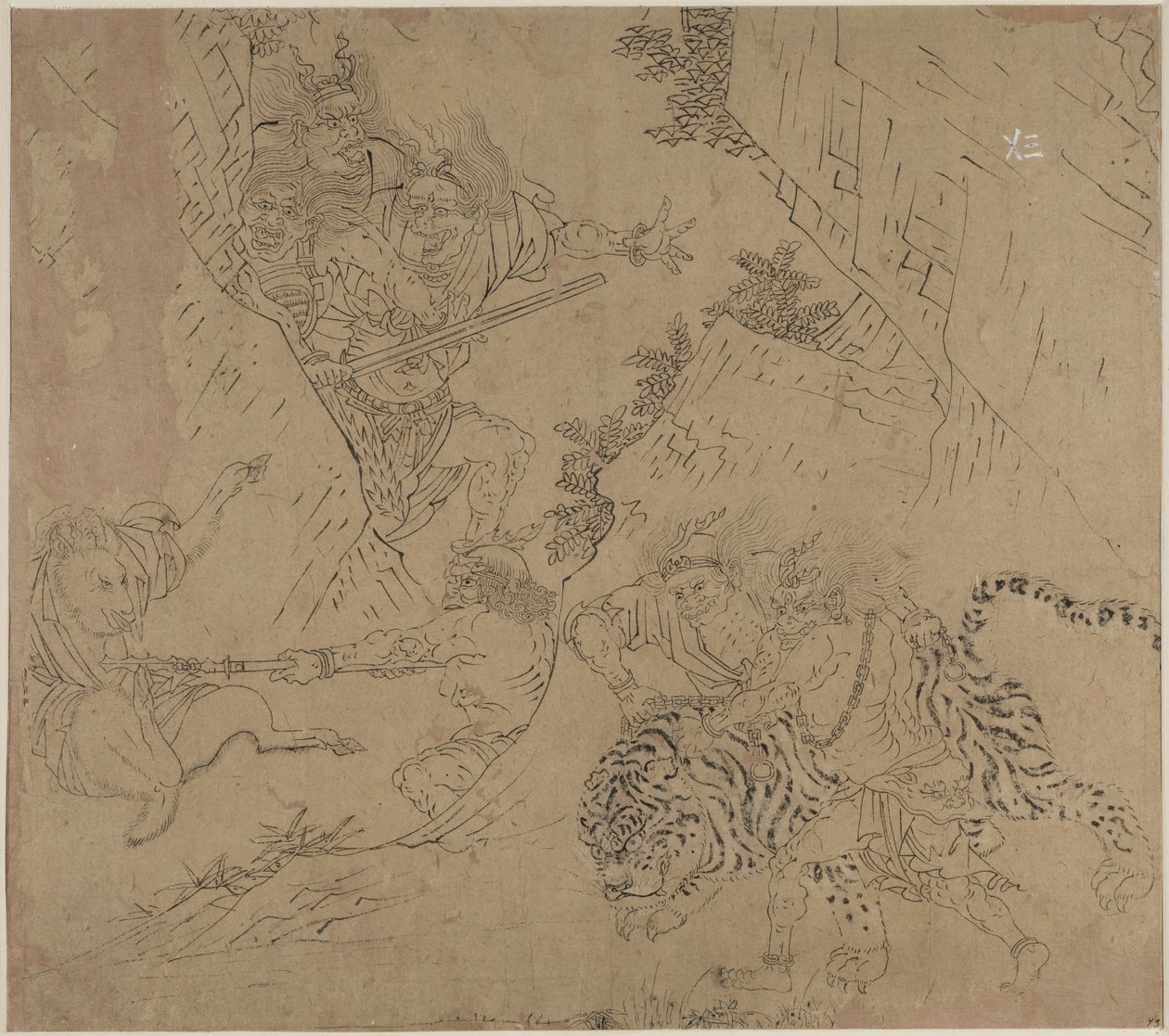 道教と仏教のテーマのアルバム: 山を検索: 葉 43 作： 無名の画家