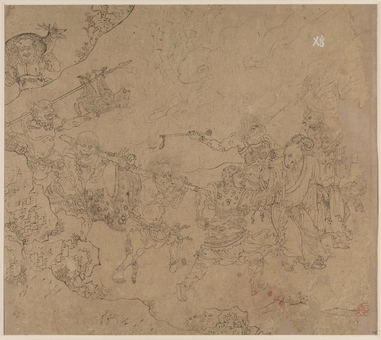 道教と仏教のテーマのアルバム: 山を検索: 葉 45 作： 無名の画家