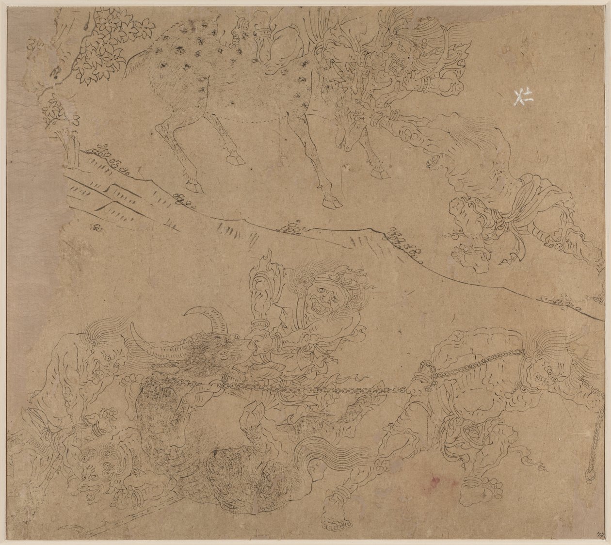 道教と仏教のテーマのアルバム: 山を検索: 葉 47 作： 無名の画家