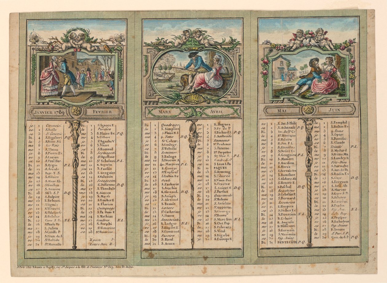 1789年の年鑑 作： 無名の画家