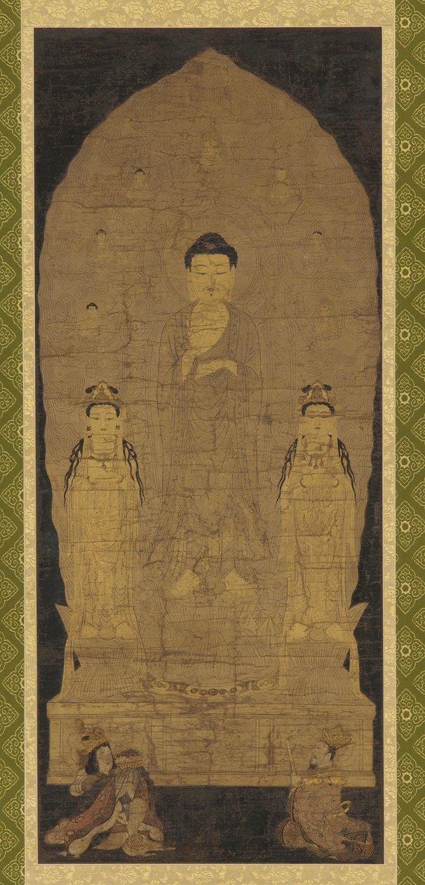 阿弥陀三尊 作： 無名の画家