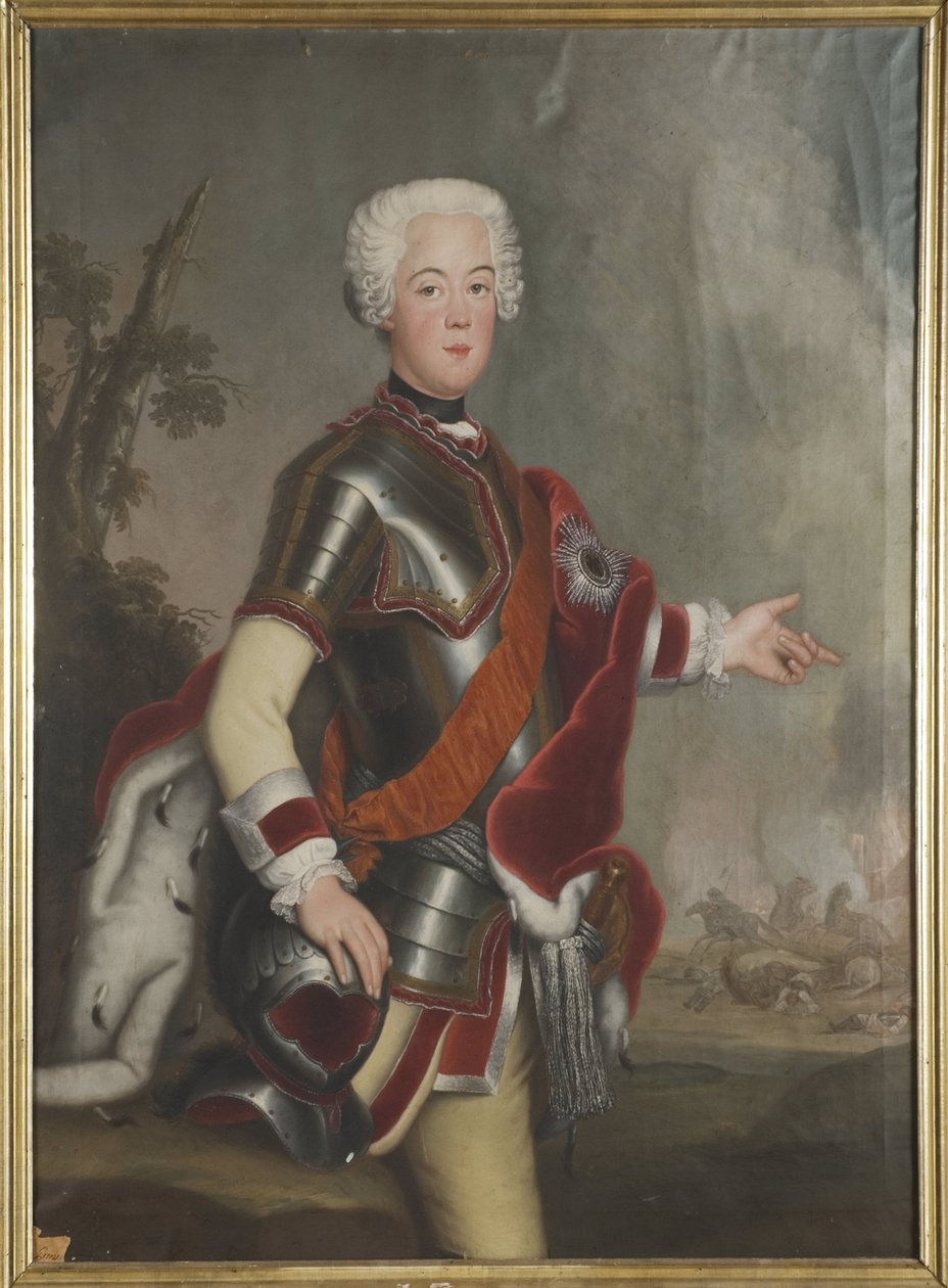 Auguste Guillaume de Prusse, prince et general - Prince Augustus William of Prussia (1722-1758)の肖像, Anonymous .キャンバスに油彩、18世紀前半。サイズ：149x117cmストックホルム国立博物館 作： 無名の画家