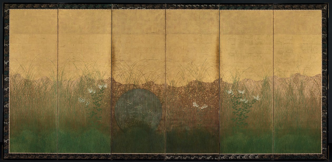 武蔵野平野の満月の秋の夕べ 作： 無名の画家