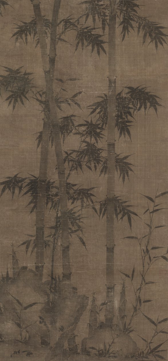 四季の竹 秋 作： 無名の画家