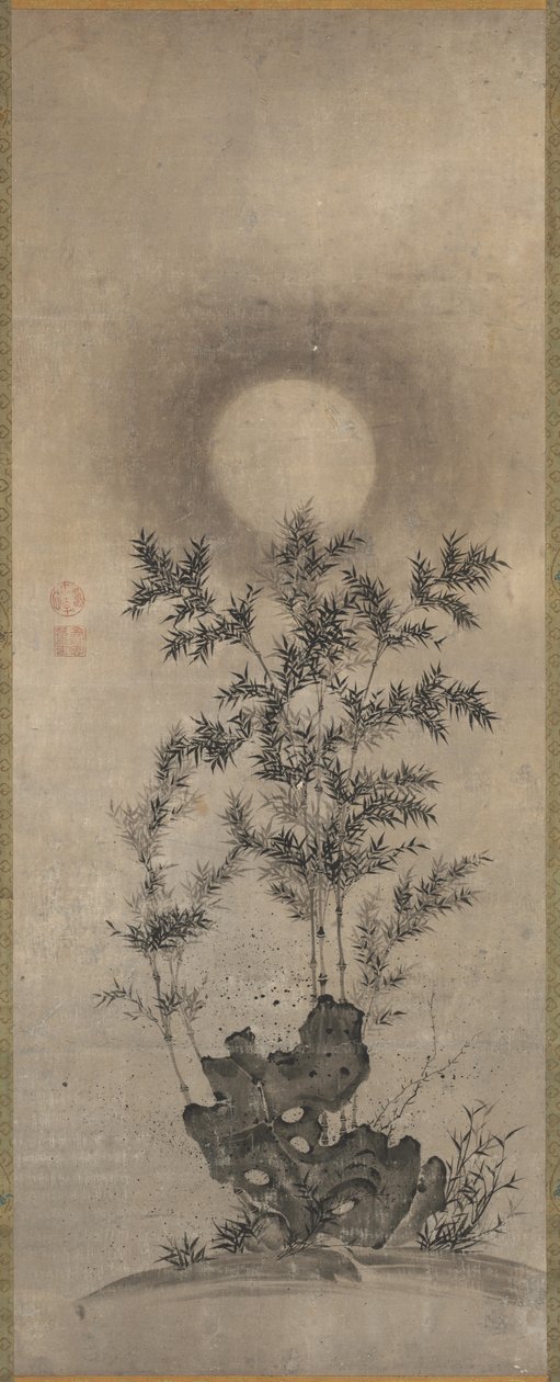 月明かりの竹 作： 無名の画家