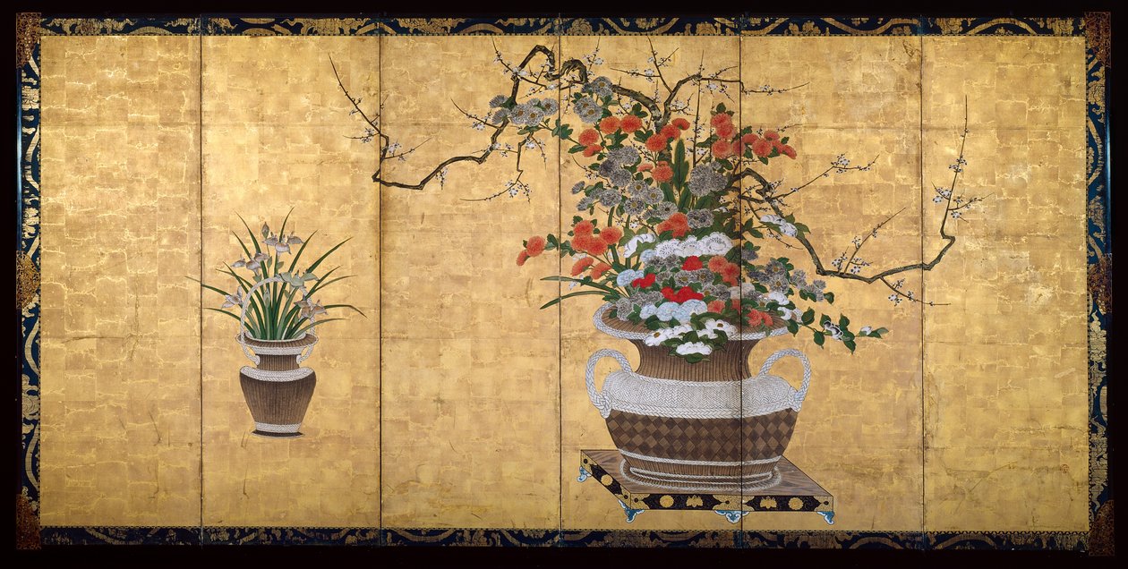 四季の花のバスケット 作： 無名の画家