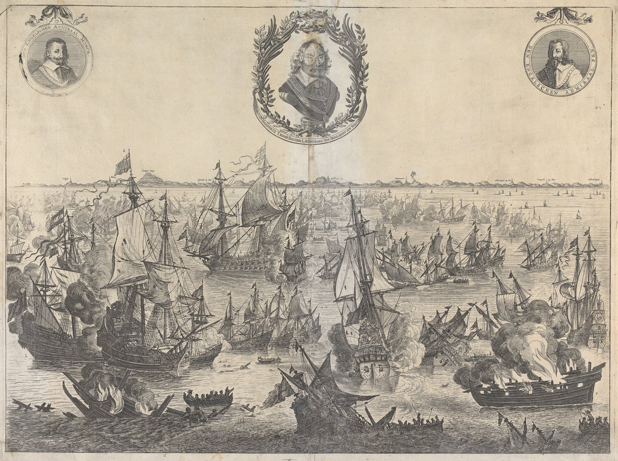Scheveningenin taistelu 31. heinäkuuta 1653 作： 無名の画家