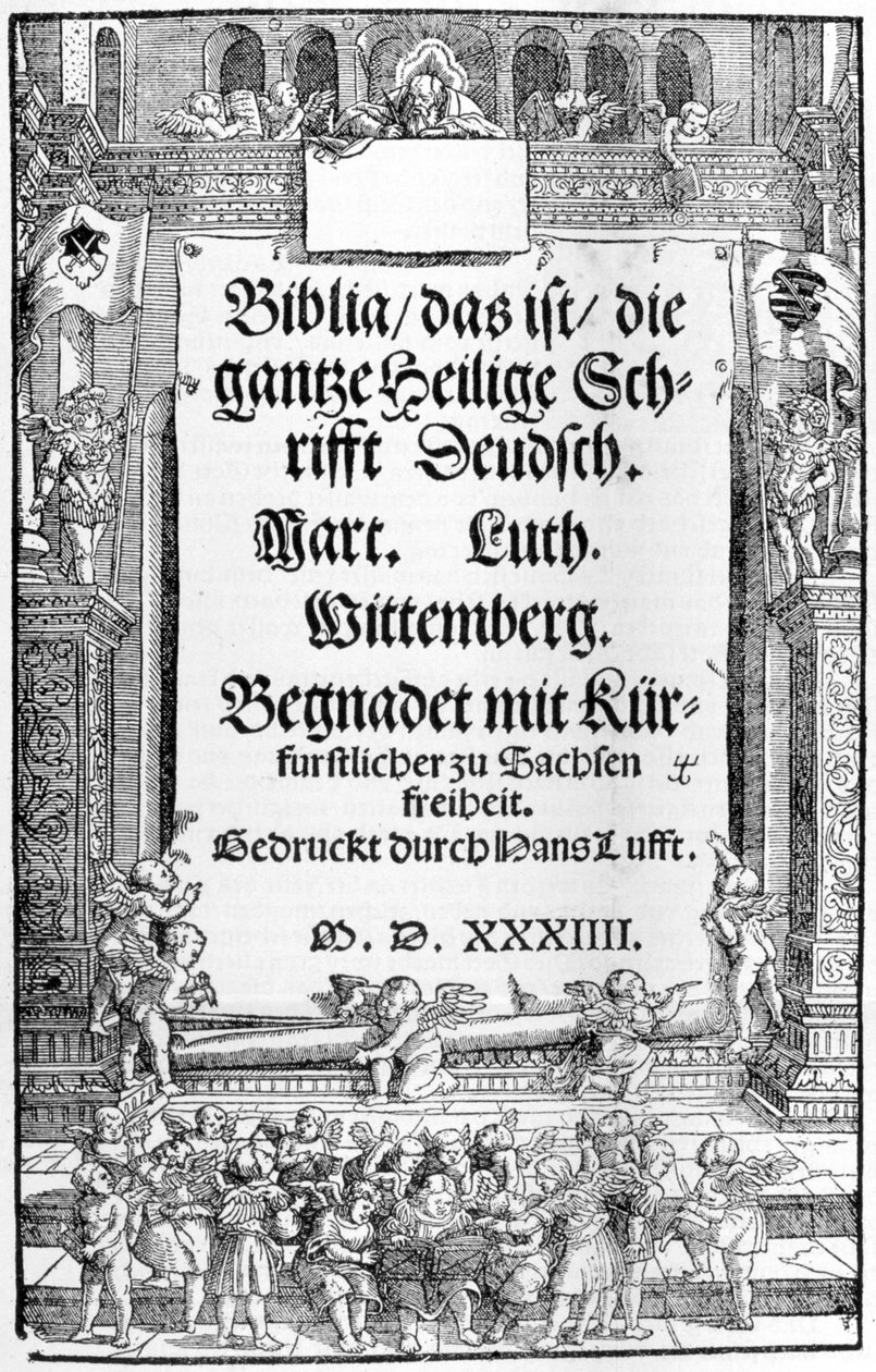 ルターの聖書。1534.Wittenberg.ソルマーニ市民図書館。ミラノ