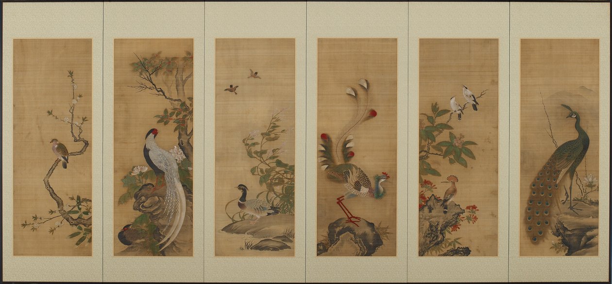 鳥と花 作： 無名の画家