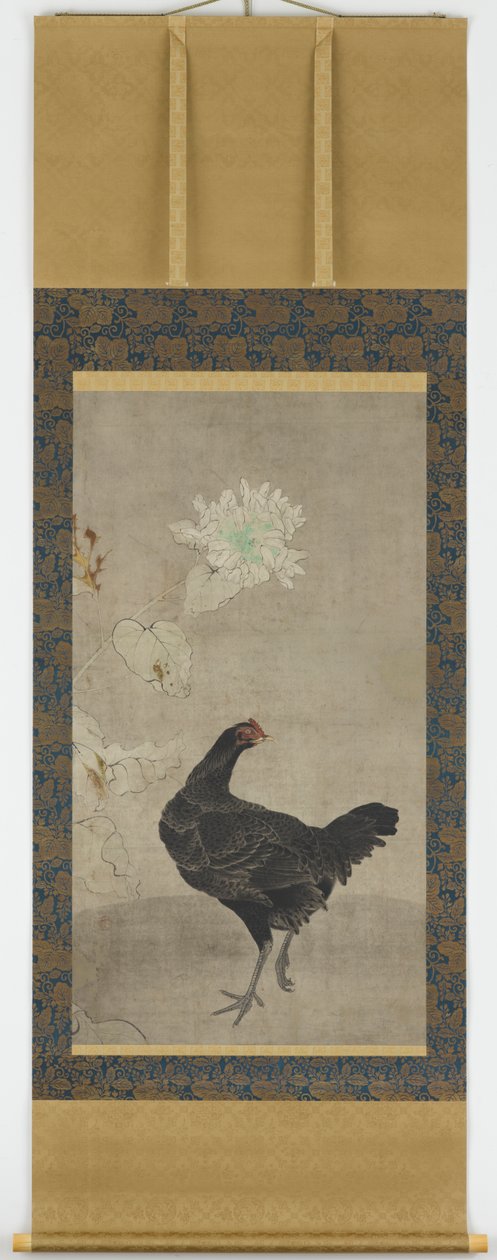 黒鶏とひまわり 作： 無名の画家