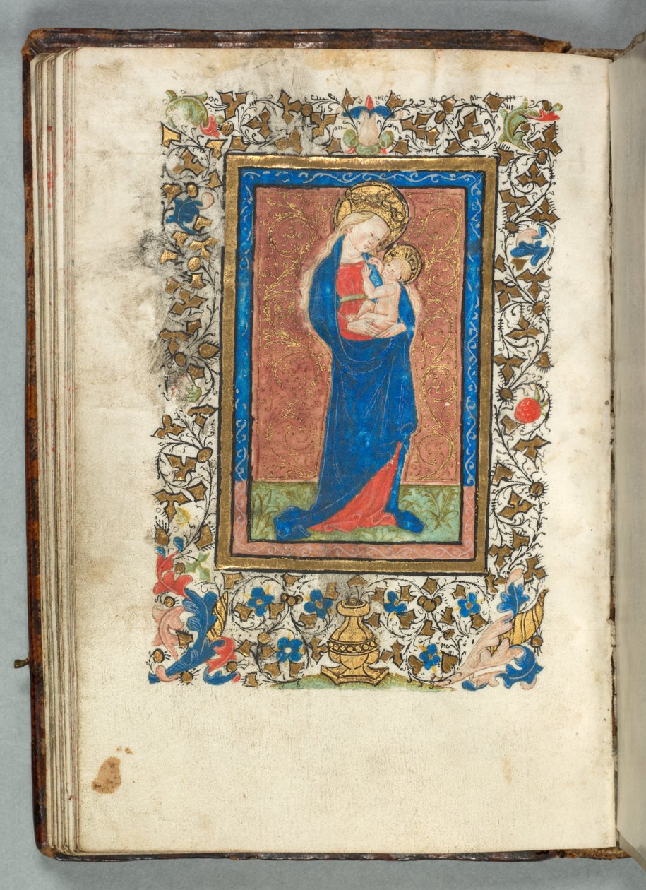Book of Hours (Metz の使用): Fol. 26v、聖母子 作： 無名の画家