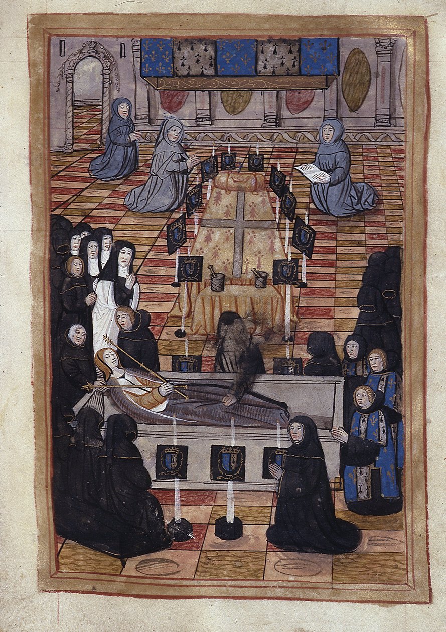 アンヌ・ド・ブルターニュの埋葬（1514年） - ミニチュア 作： 無名の画家