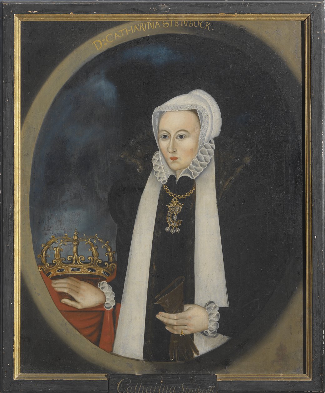 Catherine Stenbock, reine de Suede - Catherine Stenbock (1535-1621), スウェーデンの女王の肖像, 匿名 .キャンバスに油彩。寸法：100x80cm。ストックホルム国立博物館 作： 無名の画家