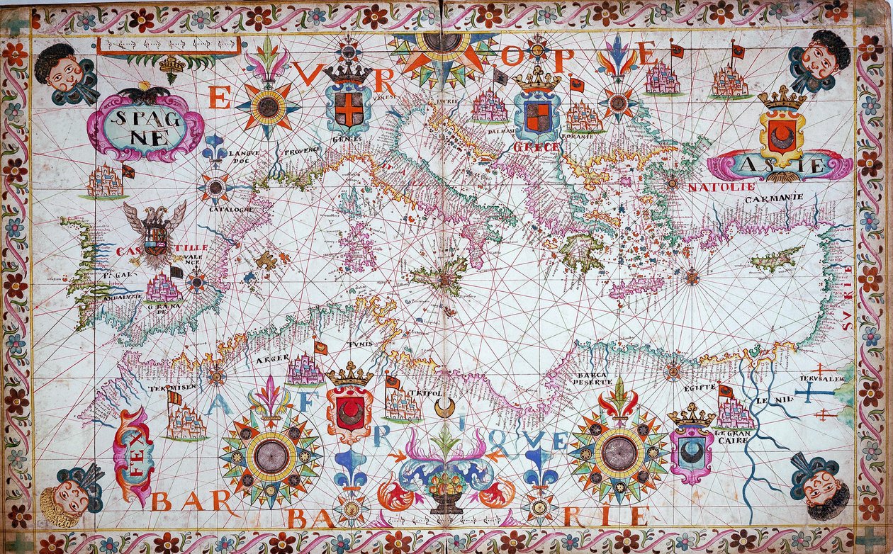 地中海全体図 作： 無名の画家