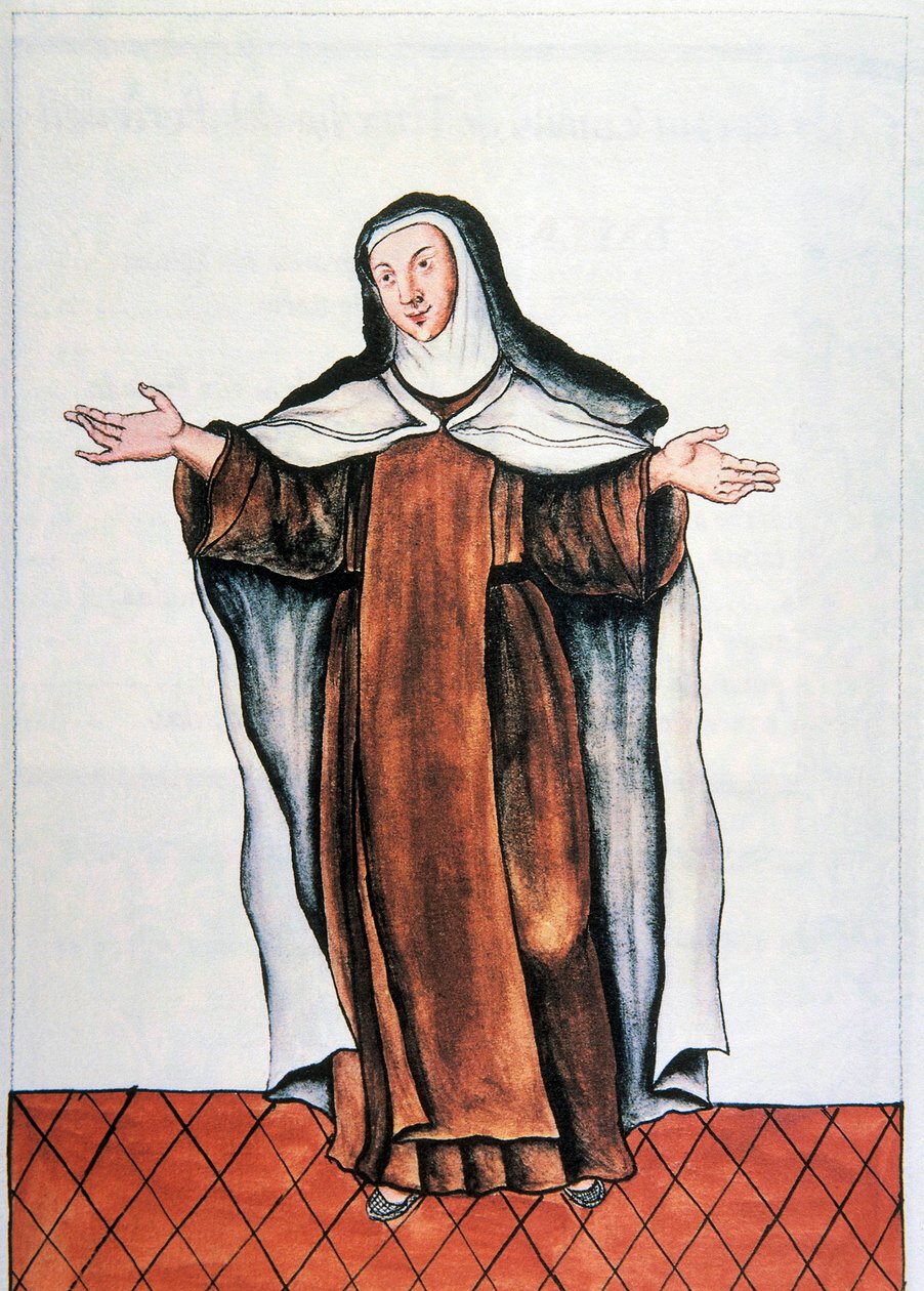 ペルーの日常生活と風俗: "" Carmelite dechaussee "" Trujillo del Peru "" Trujillo司教(1782-1785)のBaltasar Martinez Companon y Bajandaの本から抜粋した水彩画。18世紀 Madrid.パラシオ・リアル図書館 作： 無名の画家