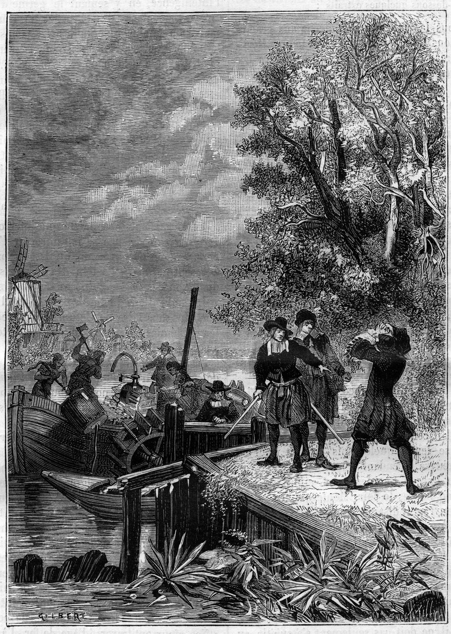 ドニ・パパン（1647-1712）は、物理学者、数学者、フランスの発明家である。"La Nature "に掲載された版画 作： 無名の画家
