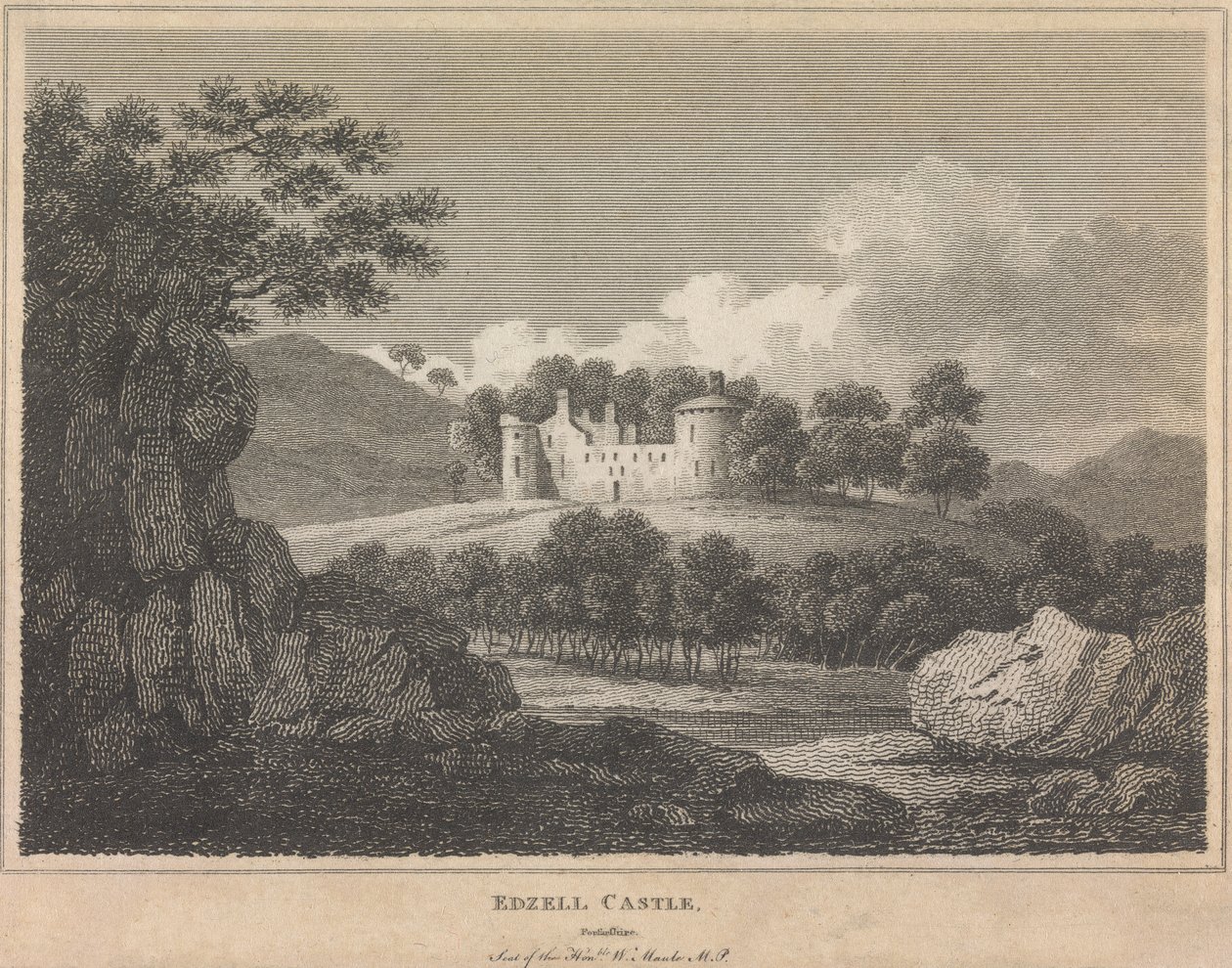 Edzell Castle、[Forfarshire?]; 101ページ（第1巻） 作： 無名の画家