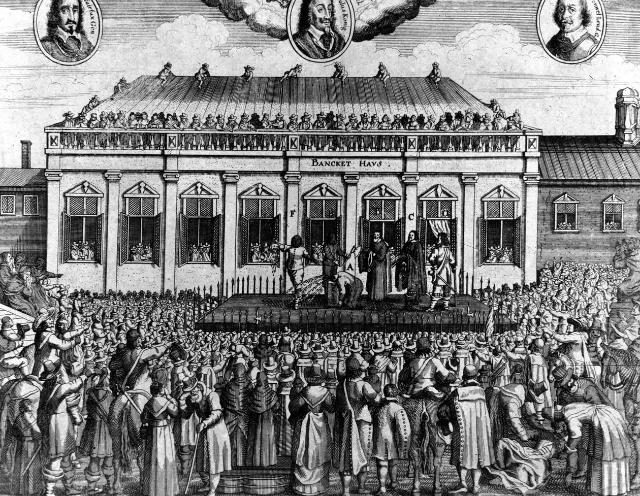 イングランドのチャールズ1世スチュアート王（1600年〜1649年）がホワイトホールで処刑される。 作： 無名の画家