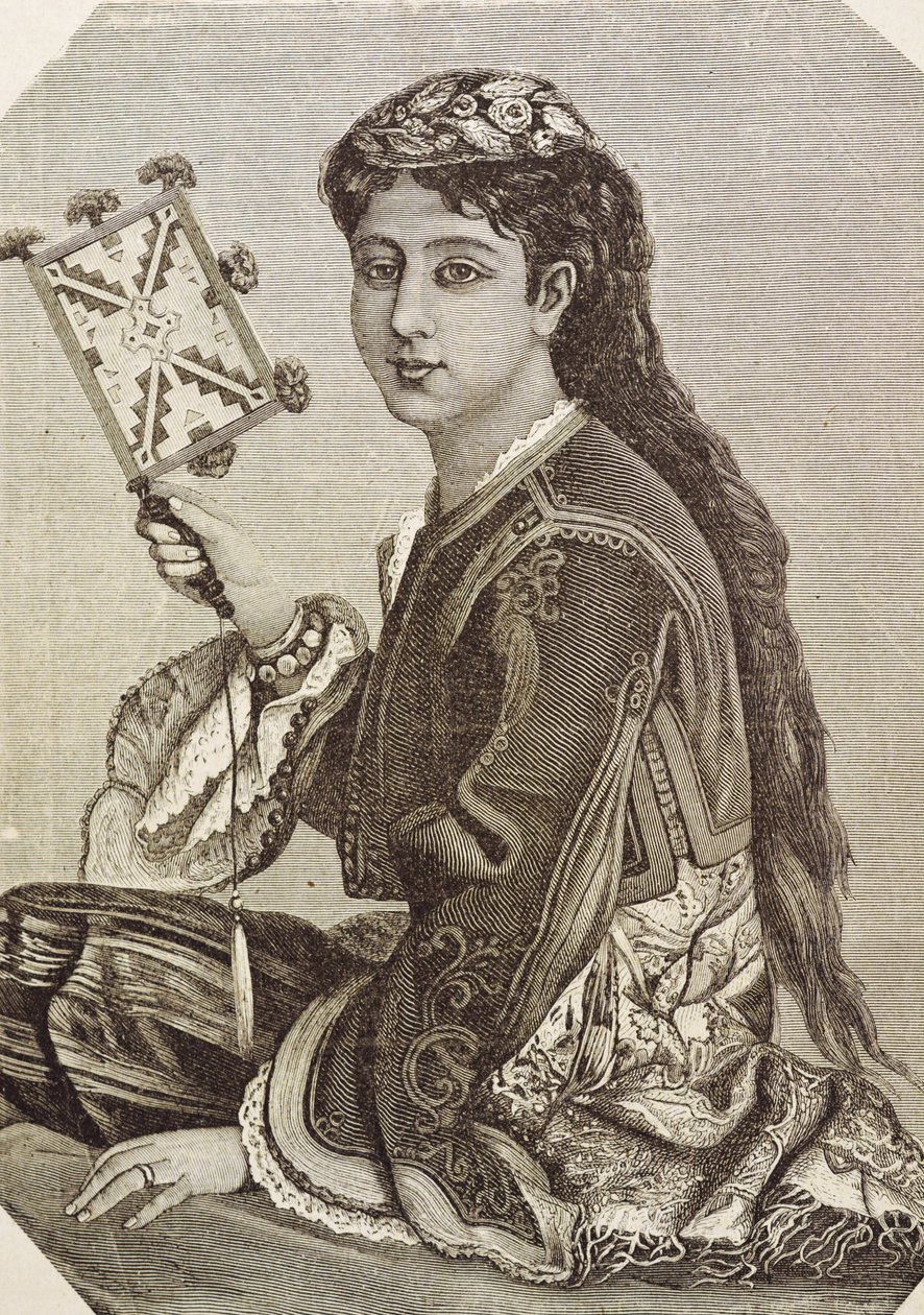 ギリシャ（C19th）。社会。若いギリシャ人1879.エングレーヴィング 作： 無名の画家