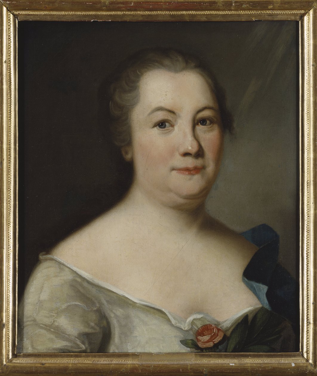 Hedvig Charlotta Nordenflycht, poetesse suedoise - Portrait of the poet Hedvig Charlotta Nordenflycht (1718-1763), Anonymous .油彩・キャンバスサイズ：47x40cmストックホルム国立博物館 作： 無名の画家