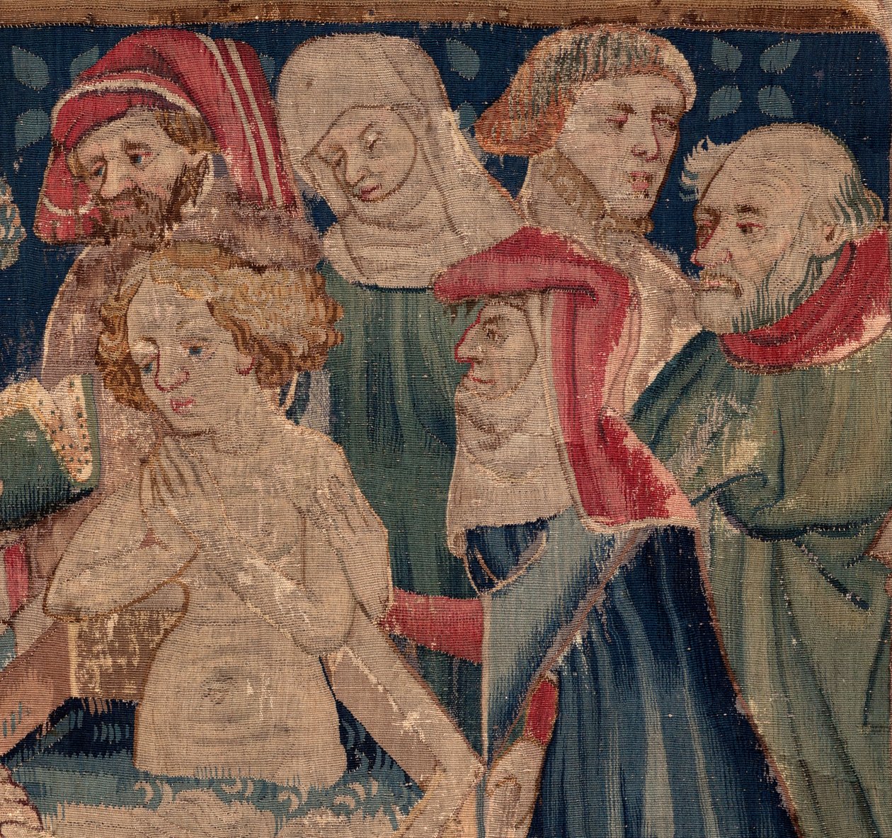 Geschichte von Saint Piat und Saint Eleuthère, Szene 13: Taufe von Blanda. Detail. von Unknown artist