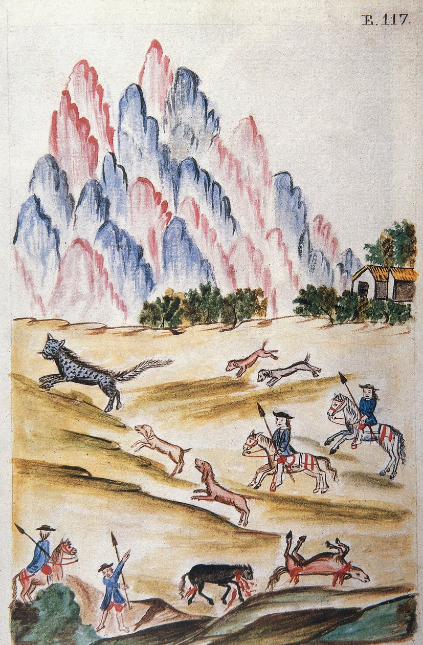 トルヒーヨ司教バルタサル・マルティネス・コンパニオン・イ・ブジャンダ（1782-1785）の著書「トルヒーヨ・デル・ペルー」（Códice Martínez Compañón）より。 作： 無名の画家