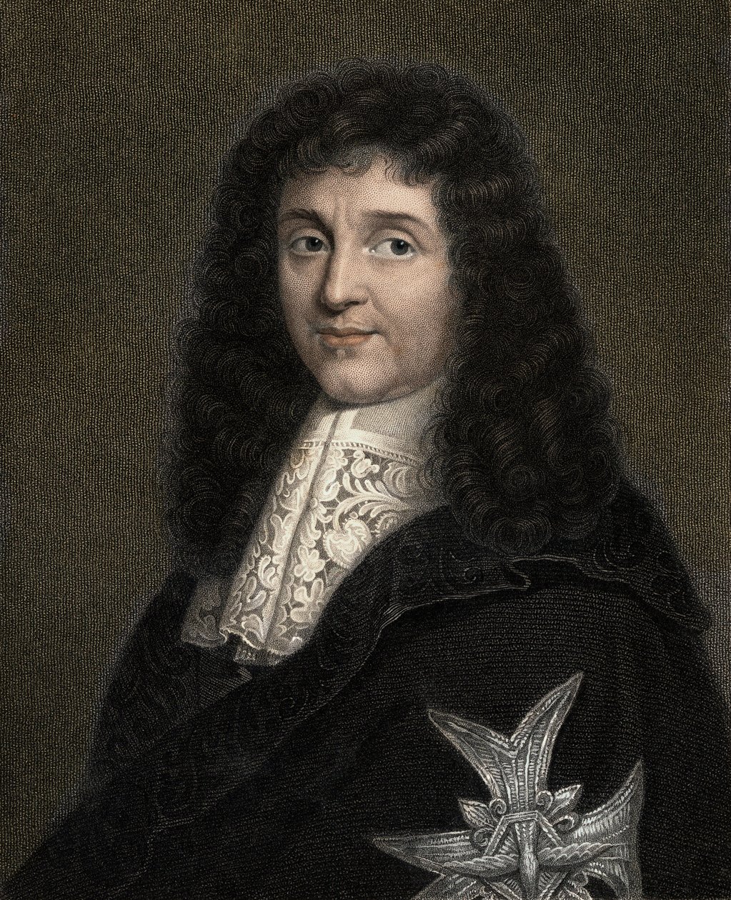 Jean Baptiste (Jean-Baptiste) Colbert 1619-1683 - エングレービング - 19世紀 作： 無名の画家