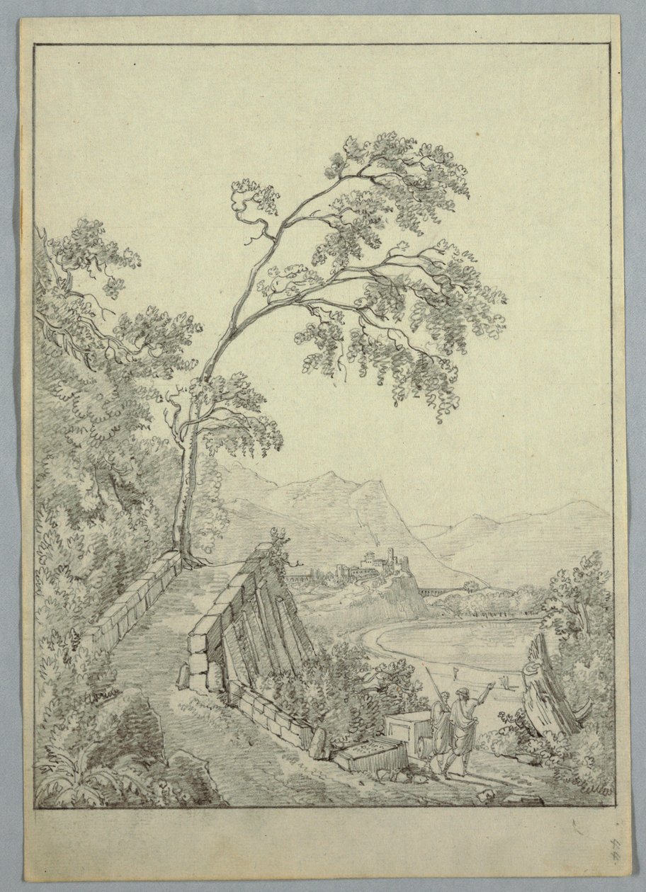 古典人物のいる風景 作： 無名の画家